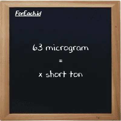 Example microgram to short ton conversion (63 µg to ST)