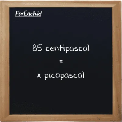 Example centipascal to picopascal conversion (85 cPa to pPa)
