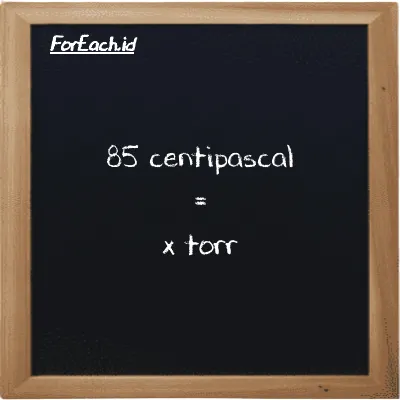 Example centipascal to torr conversion (85 cPa to torr)