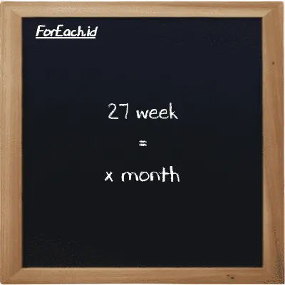 Example week to month conversion (27 w to mo)