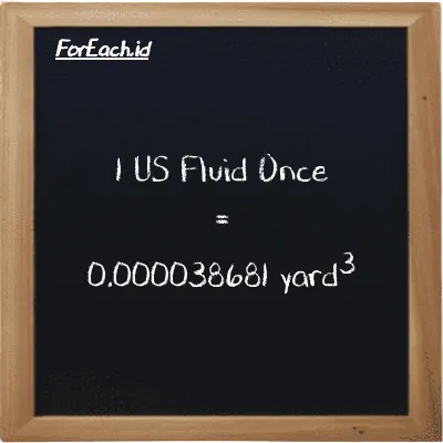 Example US Fluid Once to yard<sup>3</sup> conversion (16 fl oz to yd<sup>3</sup>)