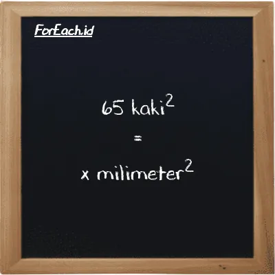 Contoh konversi kaki<sup>2</sup> ke milimeter<sup>2</sup> (ft<sup>2</sup> ke mm<sup>2</sup>)
