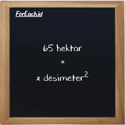 Contoh konversi hektar ke desimeter<sup>2</sup> (ha ke dm<sup>2</sup>)
