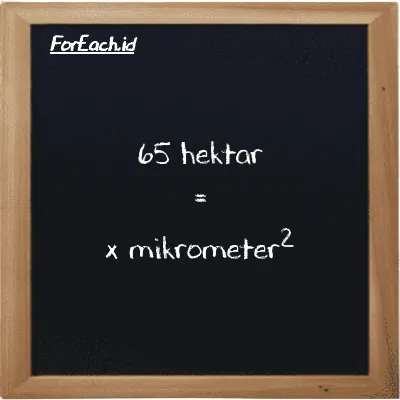 Contoh konversi hektar ke mikrometer<sup>2</sup> (ha ke µm<sup>2</sup>)