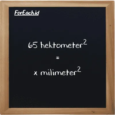 Contoh konversi hektometer<sup>2</sup> ke milimeter<sup>2</sup> (hm<sup>2</sup> ke mm<sup>2</sup>)