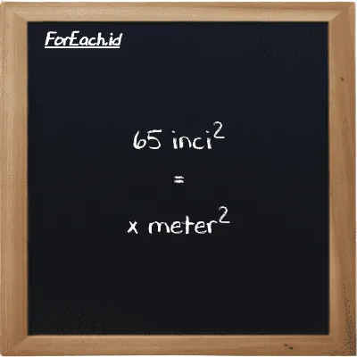 Contoh konversi inci<sup>2</sup> ke meter<sup>2</sup> (in<sup>2</sup> ke m<sup>2</sup>)