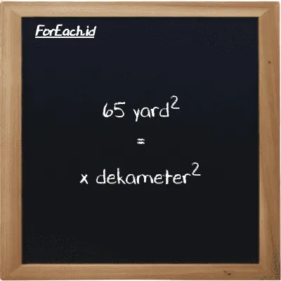 Contoh konversi yard<sup>2</sup> ke dekameter<sup>2</sup> (yd<sup>2</sup> ke dam<sup>2</sup>)
