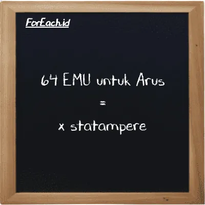 Contoh konversi EMU untuk Arus ke statampere (emu ke statA)
