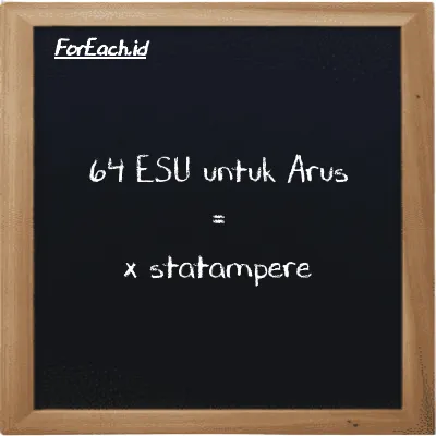 Contoh konversi ESU untuk Arus ke statampere (esu ke statA)