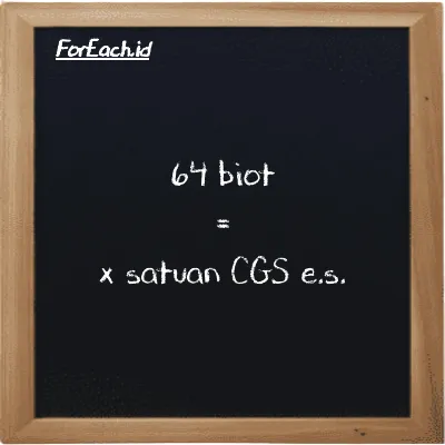 Contoh konversi biot ke satuan CGS e.s. (Bi ke cgs-esu)