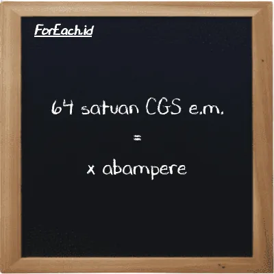 1 satuan CGS e.m. setara dengan 1 abampere (1 cgs-emu setara dengan 1 abA)