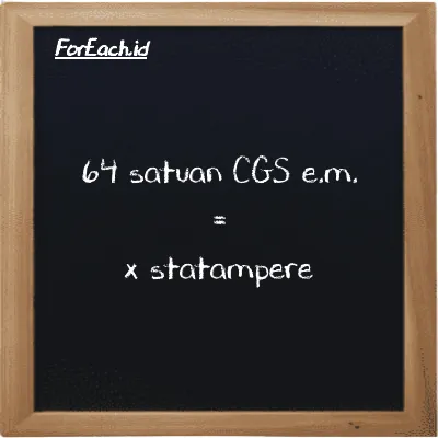 Contoh konversi satuan CGS e.m. ke statampere (cgs-emu ke statA)