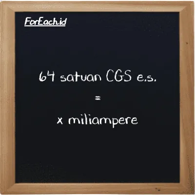 Contoh konversi satuan CGS e.s. ke miliampere (cgs-esu ke mA)