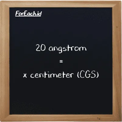 Contoh konversi angstrom ke centimeter (Å ke cm)