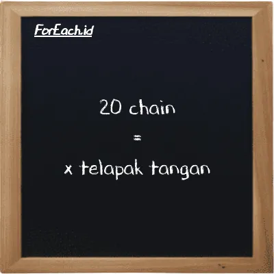 Contoh konversi chain ke telapak tangan (ch ke h)