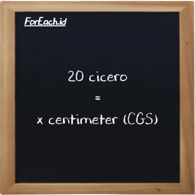 Contoh konversi cicero ke centimeter (ccr ke cm)