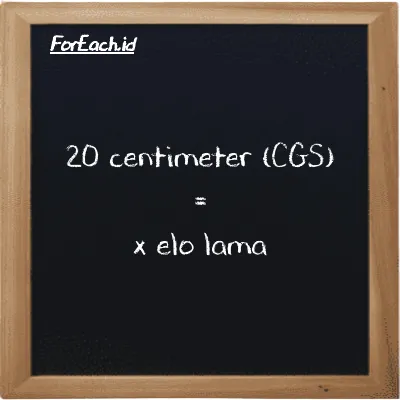 Contoh konversi centimeter ke elo lama (cm ke el la)