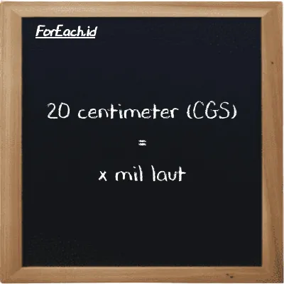 Contoh konversi centimeter ke mil laut (cm ke nmi)