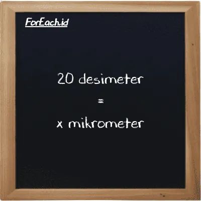 Contoh konversi desimeter ke mikrometer (dm ke µm)