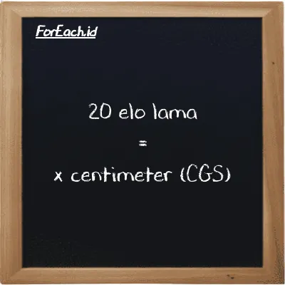 Contoh konversi elo lama ke centimeter (el la ke cm)