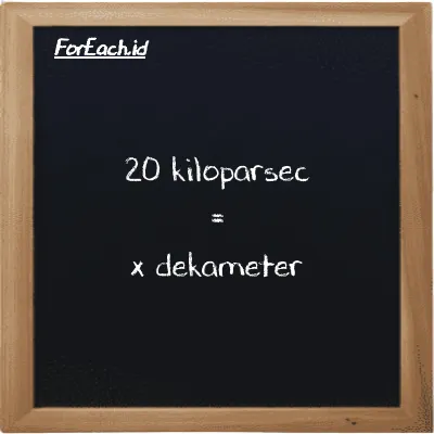 Contoh konversi kiloparsec ke dekameter (kpc ke dam)