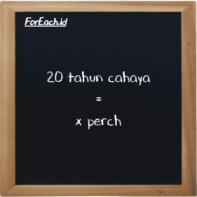 Contoh konversi tahun cahaya ke perch (ly ke prc)