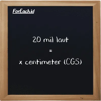 Contoh konversi mil laut ke centimeter (nmi ke cm)