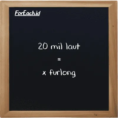 Contoh konversi mil laut ke furlong (nmi ke fur)