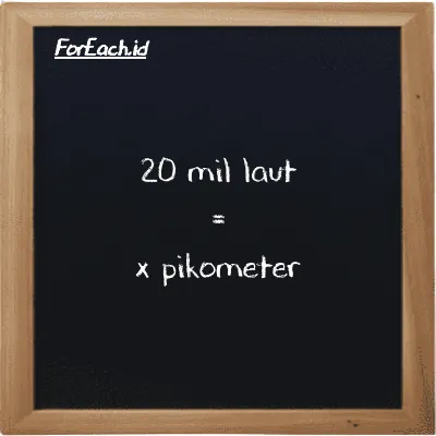 Contoh konversi mil laut ke pikometer (nmi ke pm)