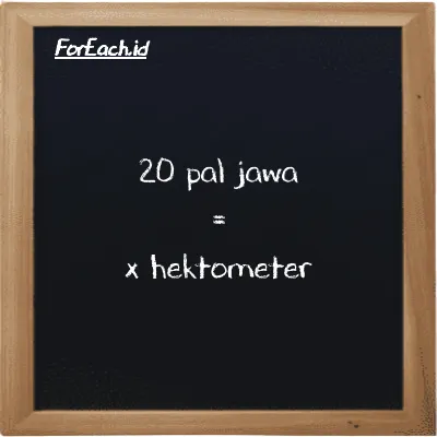 Contoh konversi pal jawa ke hektometer (pj ke hm)