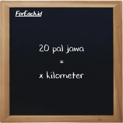 Contoh konversi pal jawa ke kilometer (pj ke km)