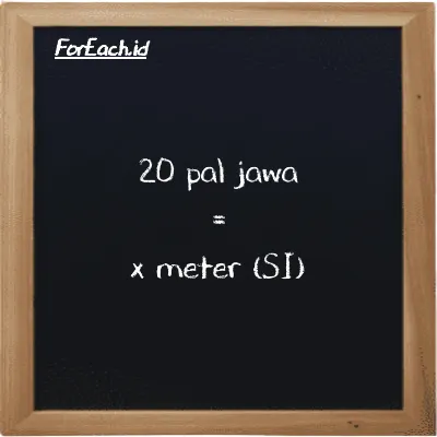 Contoh konversi pal jawa ke meter (pj ke m)