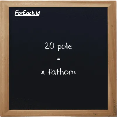Contoh konversi pole ke fathom (pl ke ft)