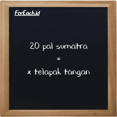 Contoh konversi pal sumatra ke telapak tangan (ps ke h)