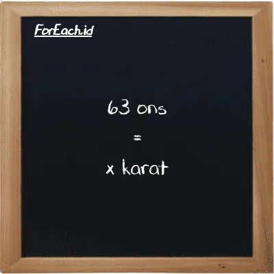 Contoh konversi ons ke karat (oz ke ct)