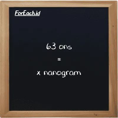 Contoh konversi ons ke nanogram (oz ke ng)