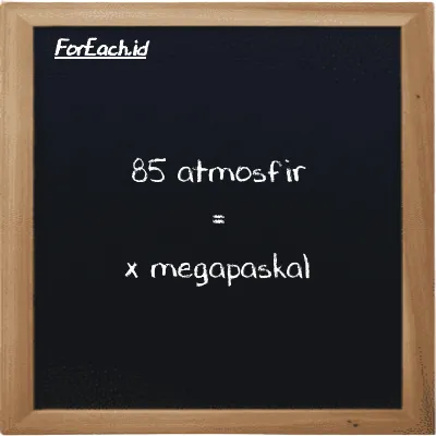 Contoh konversi atmosfir ke megapaskal (atm ke MPa)