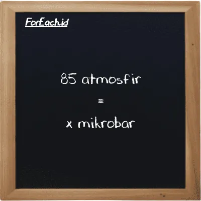 Contoh konversi atmosfir ke mikrobar (atm ke µbar)