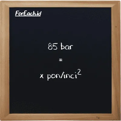 Contoh konversi bar ke pon/inci<sup>2</sup> (bar ke psi)