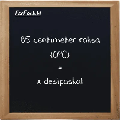 Contoh konversi centimeter raksa (0<sup>o</sup>C) ke desipaskal (cmHg ke dPa)