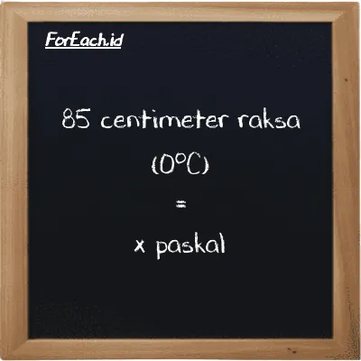 Contoh konversi centimeter raksa (0<sup>o</sup>C) ke paskal (cmHg ke Pa)