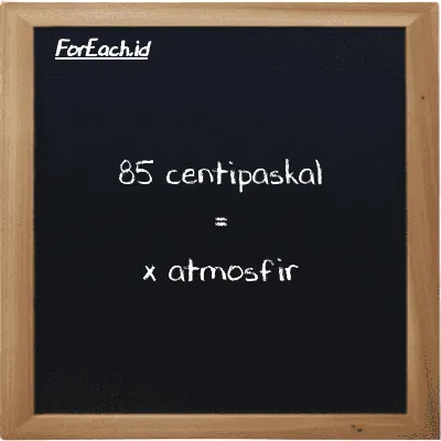 Contoh konversi centipaskal ke atmosfir (cPa ke atm)