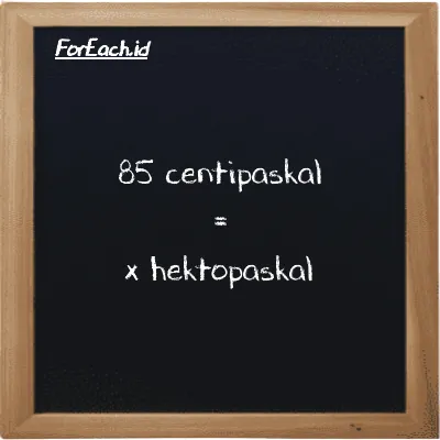 Contoh konversi centipaskal ke hektopaskal (cPa ke hPa)
