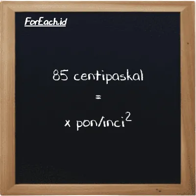 Contoh konversi centipaskal ke pon/inci<sup>2</sup> (cPa ke psi)
