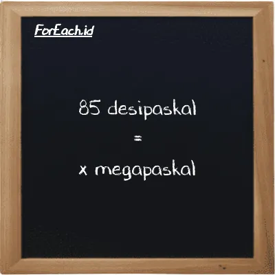 Contoh konversi desipaskal ke megapaskal (dPa ke MPa)