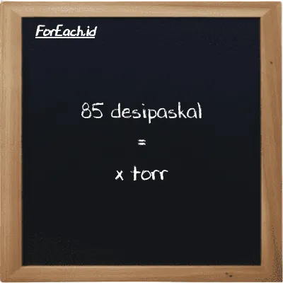 Contoh konversi desipaskal ke torr (dPa ke torr)