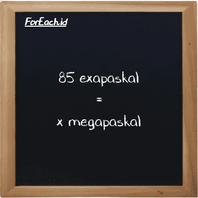 Contoh konversi exapaskal ke megapaskal (EPa ke MPa)
