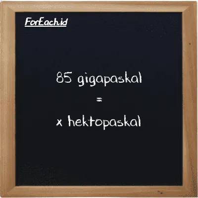 Contoh konversi gigapaskal ke hektopaskal (GPa ke hPa)
