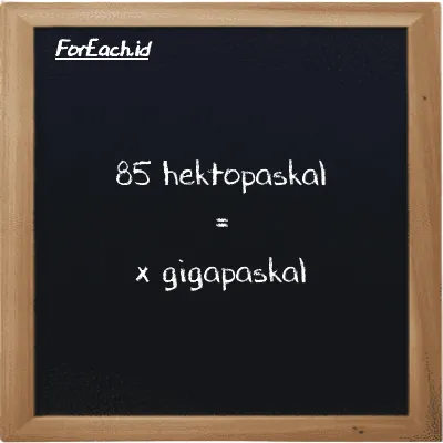Contoh konversi hektopaskal ke gigapaskal (hPa ke GPa)