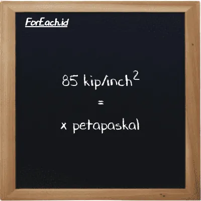 Contoh konversi kip/inch<sup>2</sup> ke petapaskal (ksi ke PPa)